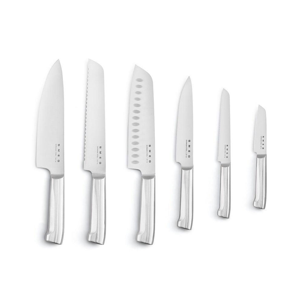 Smeg 50's Style Messerblock mit Messern - Set 6 Teile