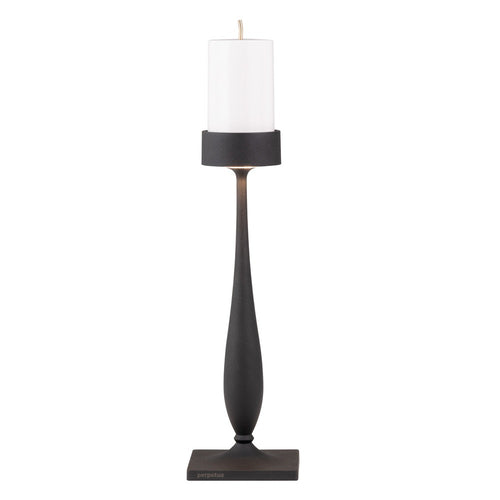 8.7 x H.35.6 cm - Zafferano Perpetua Barocco lampe de table dimmable en aluminium