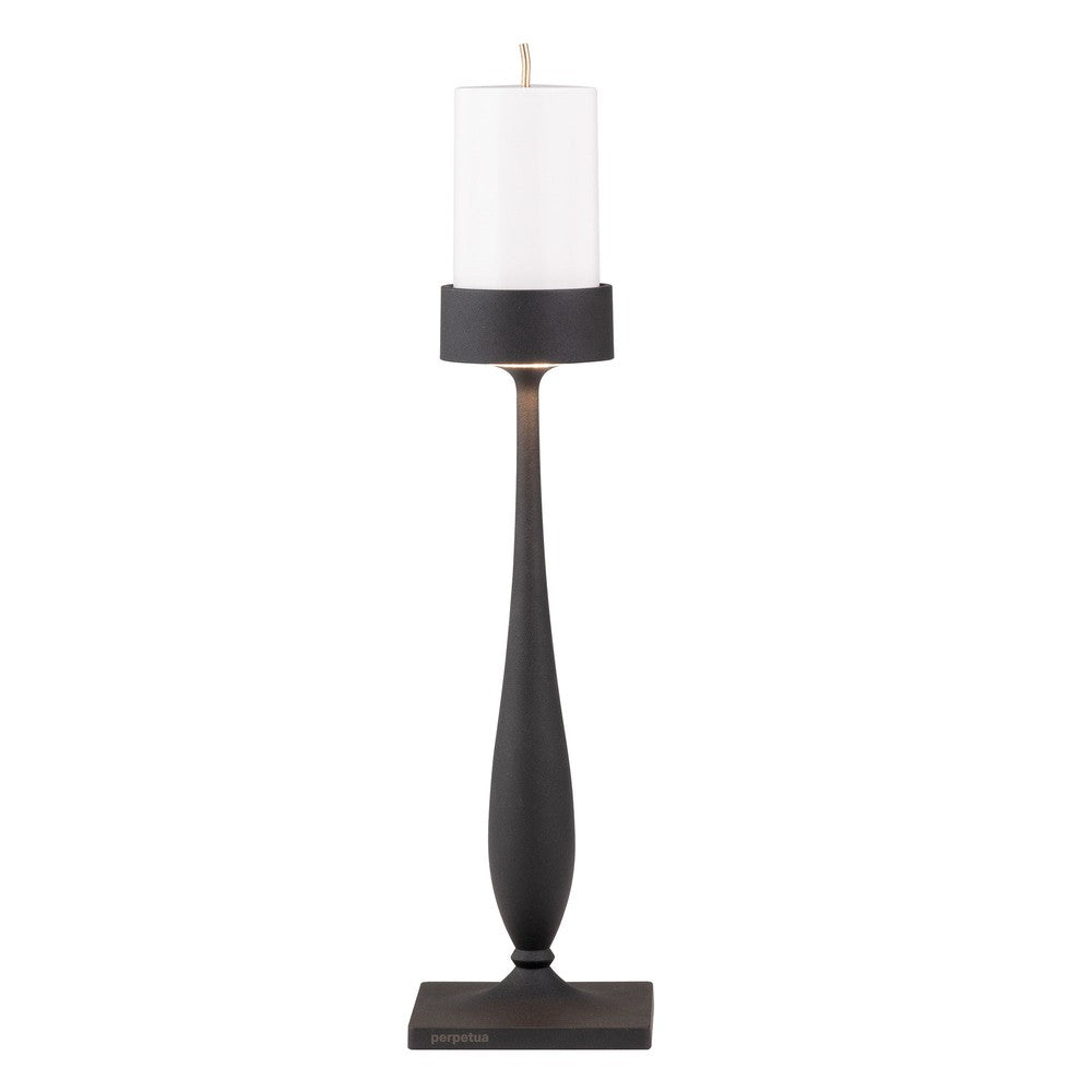 8.7 x H.35.6 cm - Zafferano Perpetua Barocco dimmbare Tischlampe aus Aluminium