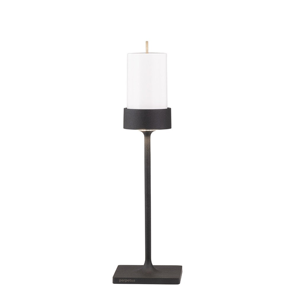 8.7 x H.30.6 cm - Zafferano Perpetua Midi Dimmable Table Lamp in Aluminum