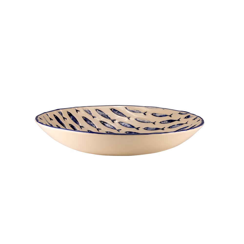 26 cm - Le Coq Thalassios Assiette creuse en grès Set 4 Pcs