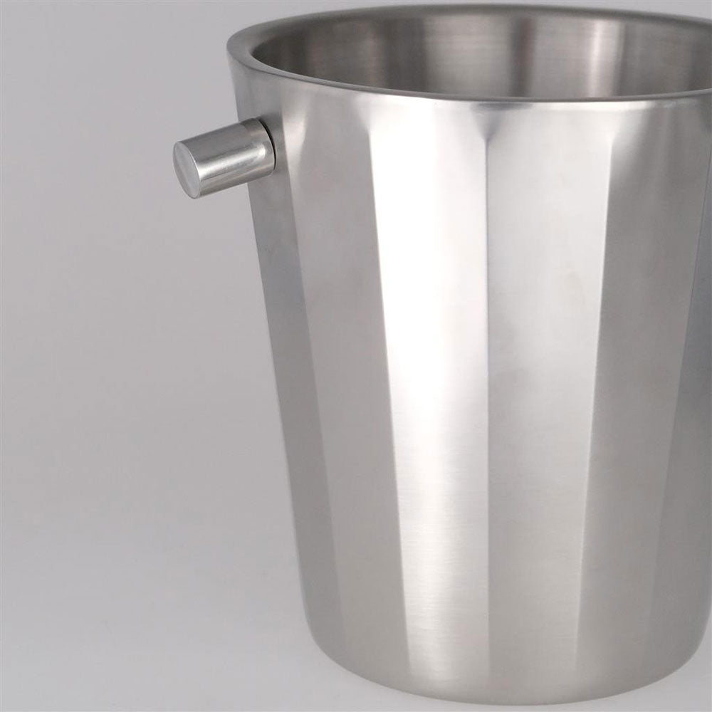 Ø19.5 x H.22 cm - Portofino Double Wall Seau porte-bouteilles en acier satiné