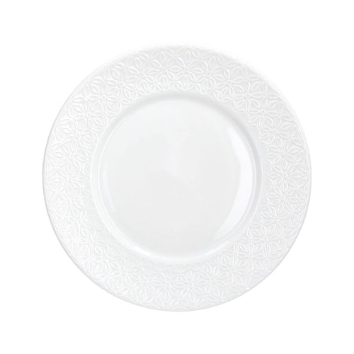19 cm - Tognana Margaret Obstteller mit Reliefrand aus Porzellan Set mit 6 Stk