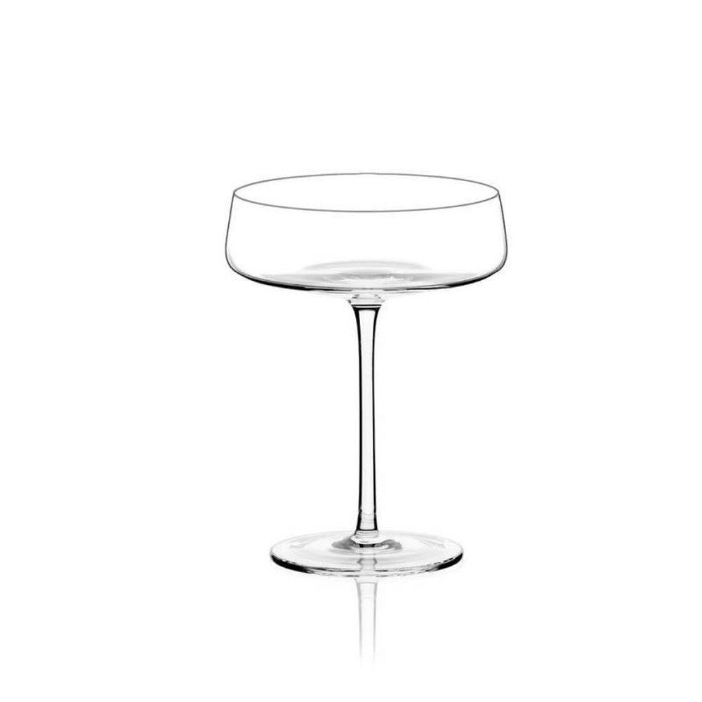 18 cl - Italesse Roxy Bar Saucer Calice Cocktail Soffiato a Bocca In Vetro - Set 6 Pz