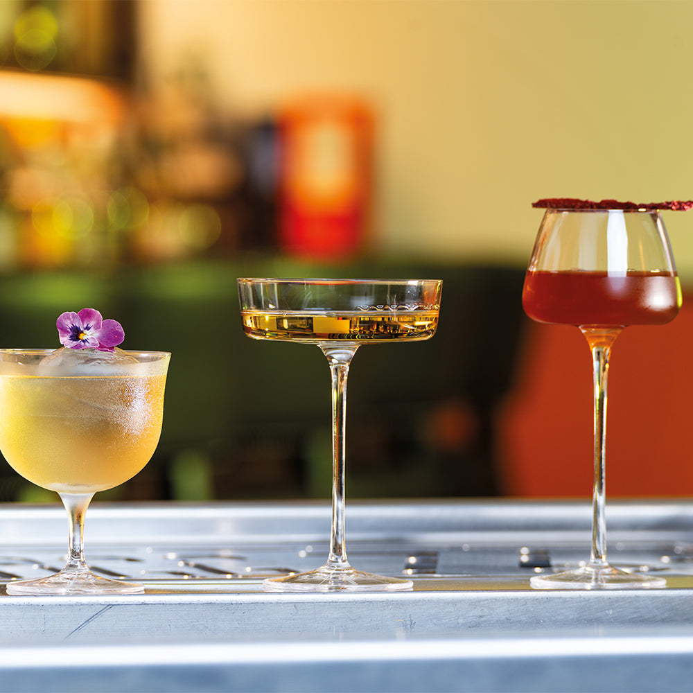 16 cl - Zafferano Sam Copa Cocktail Martini En Vidrio Set de 4 Pzas