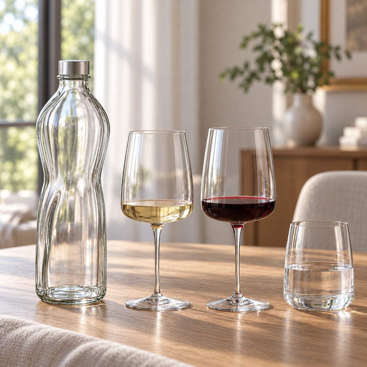 Bormioli Rocco Set Tavola 19 Pezzi: Calici Nexo, Bicchieri Acqua e Bottiglia Aqua