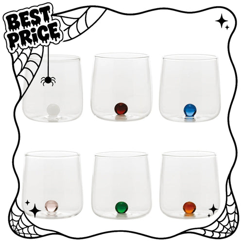 Zafferano Bilia Multicolor - Set 6 Bicchieri Acqua 44 cl
