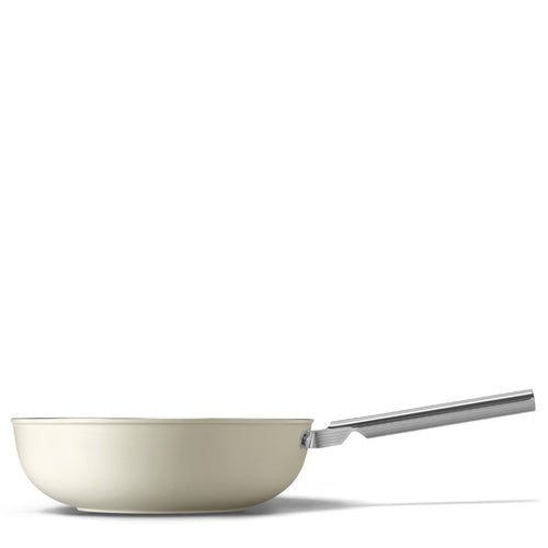 30 cm - Smeg Cookware antihaftbeschichteter Keramik-Wok aus Aluminium mit Deckel