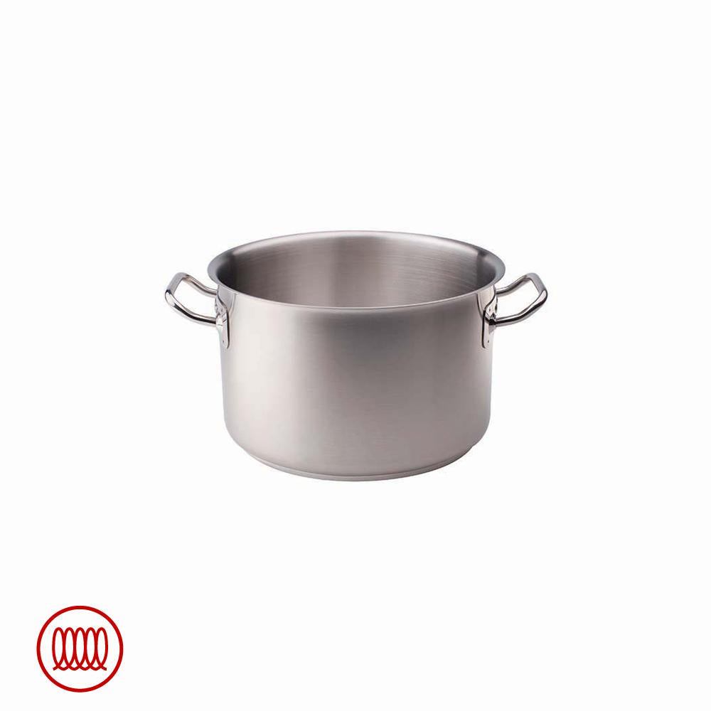 Agnelli Acciaio Inox cacerola alta de inducción con dos asas