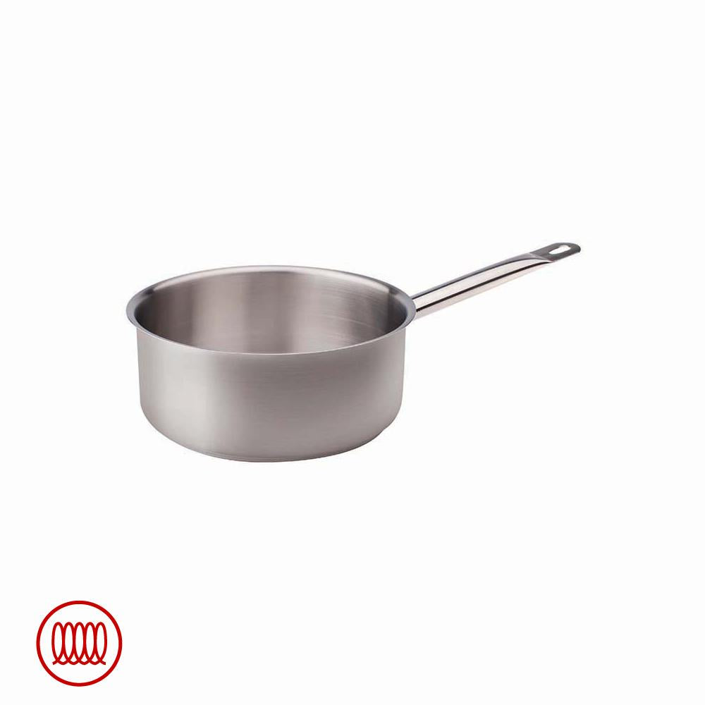 Agnelli Acciaio Inox Niedriger Induktions-Topf mit Rohrgriff