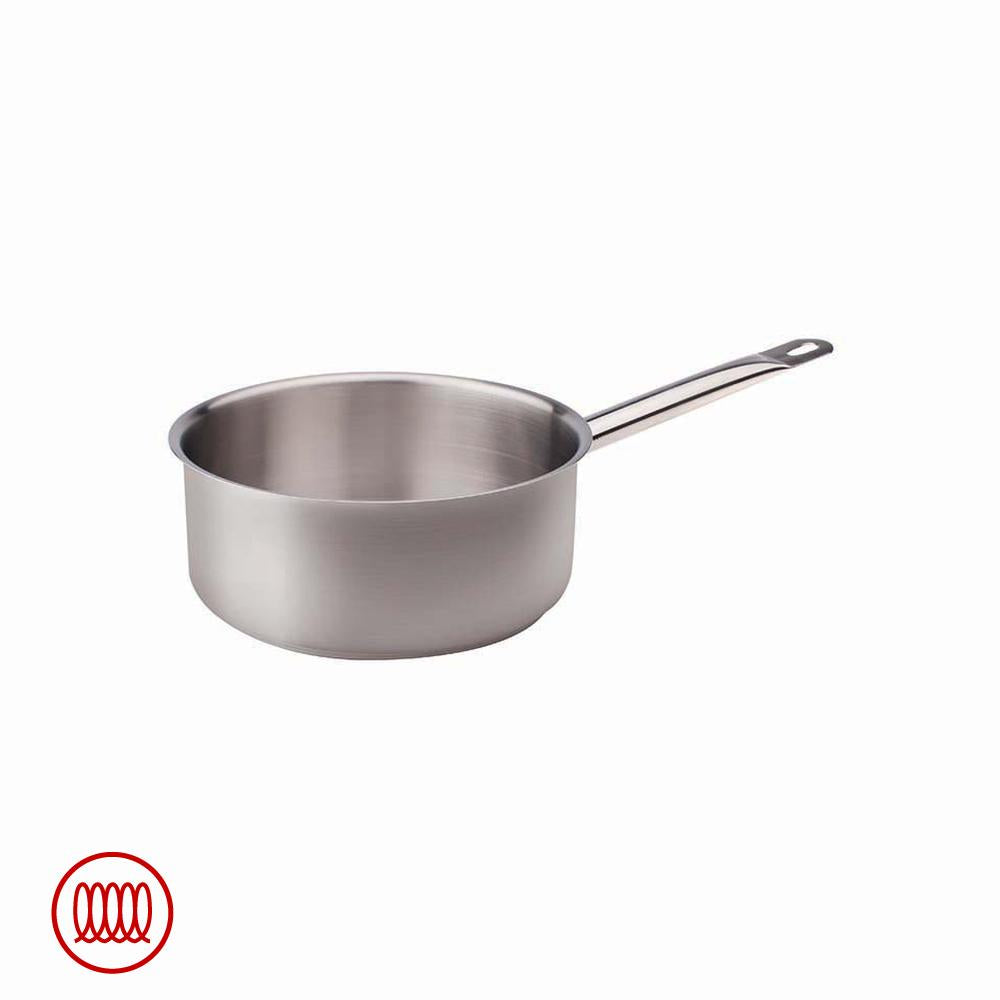 Agnelli Acciaio Inox Niedriger Induktions-Topf mit Rohrgriff
