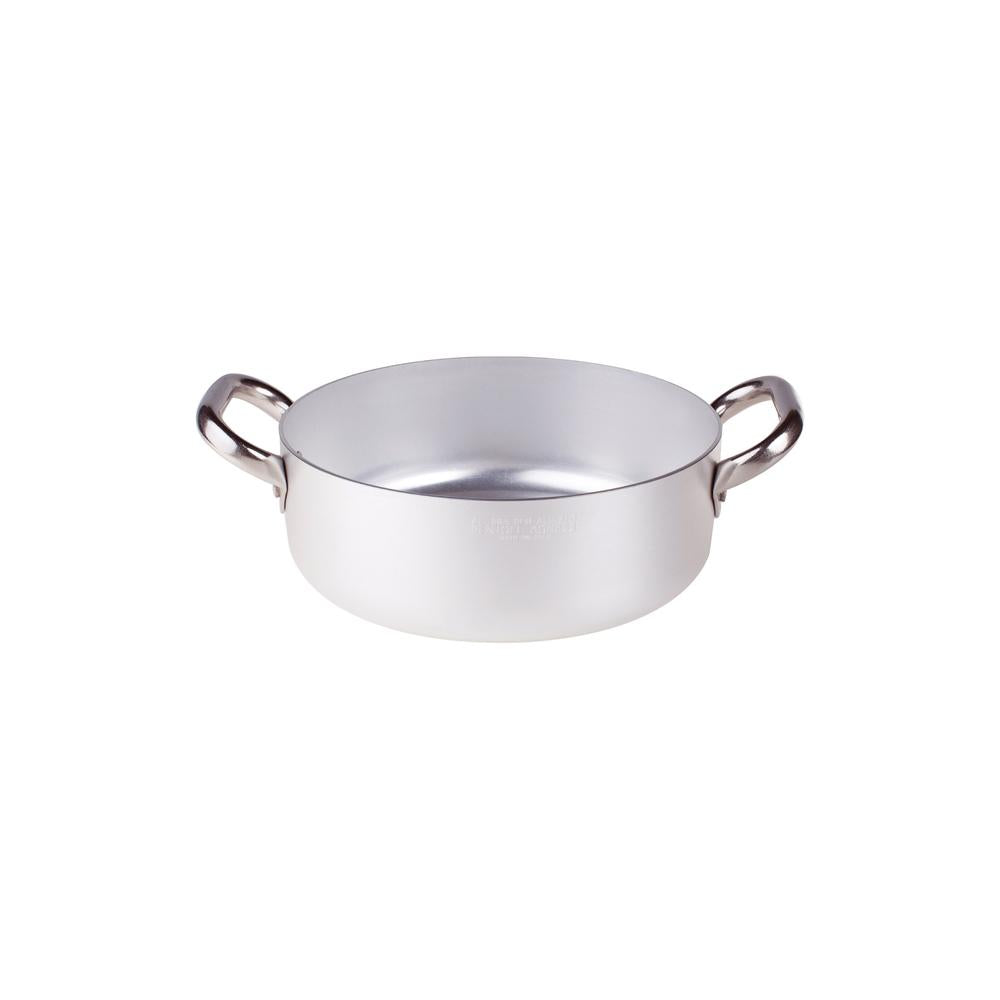 Agnelli Alluminio 3mm Professionale low casserole with 2 stainless steel handles
