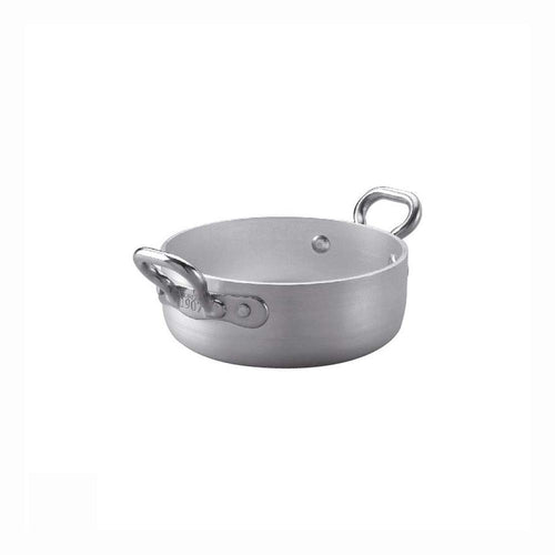 Agnelli 1932 Tischservice Flacher Einweg-Topf Aus Aluminium Mit 1907 Griffen Aus Edelstahl
