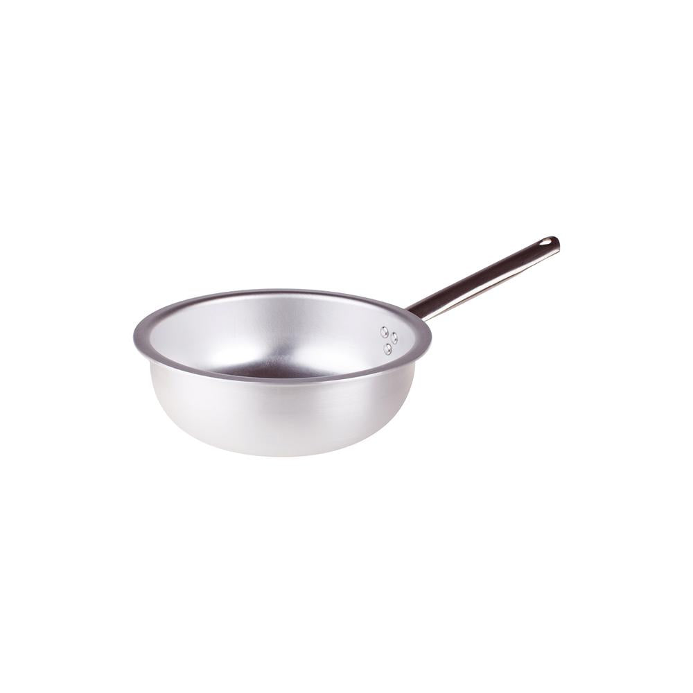 Agnelli Alluminio 3mm Professionale tiefe Risottopfanne mit tubulärem Edelstahlgriff