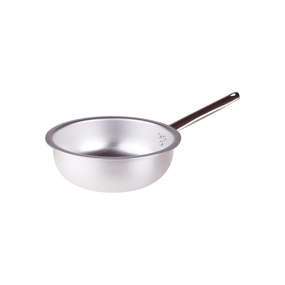 Agnelli Alluminio 3mm Professionale tiefe Risottopfanne mit tubulärem Edelstahlgriff