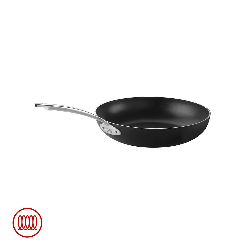 Agnelli AlBlack 1907 High Induction Non-Stick Aluminum Frying Pan 3mm with Stainless Handle