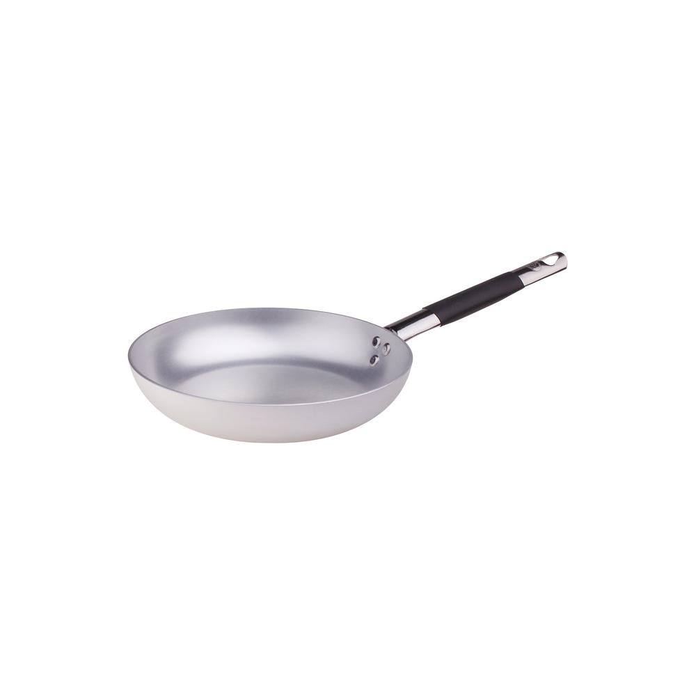 Agnelli Alluminio 3mm Professionale flache ausgestellte Pfanne mit kühlbleibendem Edelstahlgriff