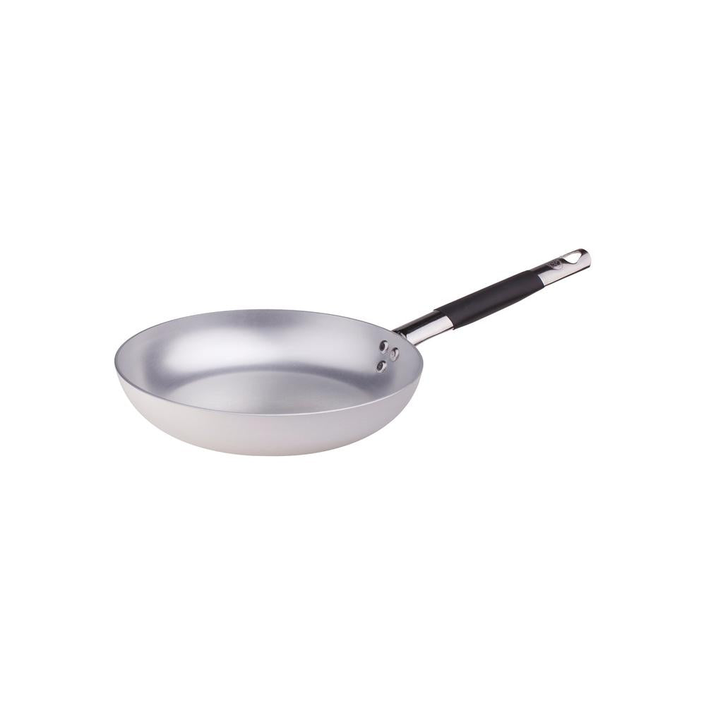 Agnelli Alluminio 3mm Professionale flache ausgestellte Pfanne mit kühlbleibendem Edelstahlgriff