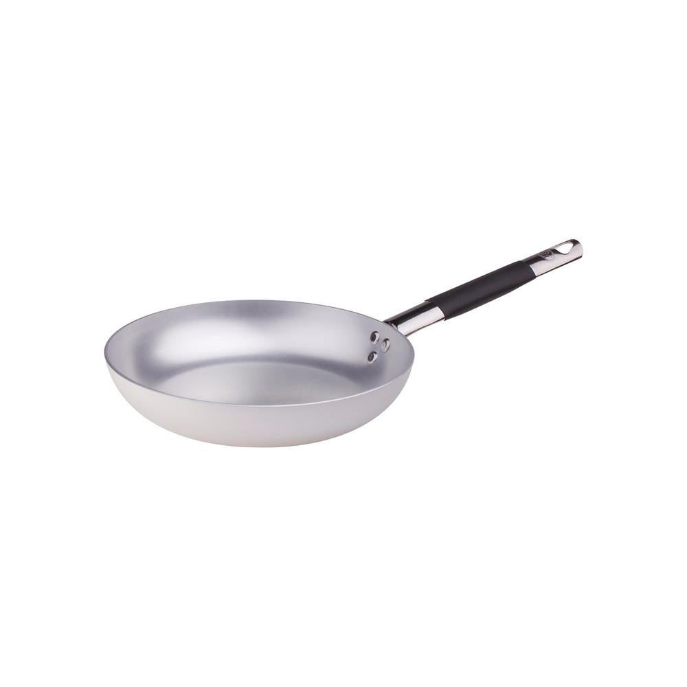 Agnelli Alluminio 3mm Professionale flache ausgestellte Pfanne mit kühlbleibendem Edelstahlgriff