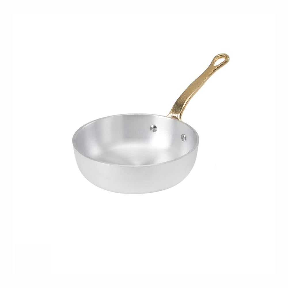 Agnelli 1932 Cacerola de Servicio Monoporción en Aluminio con Mango en Latón