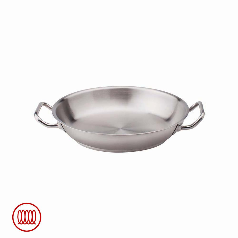 Agnelli Acciaio Inox Tegame Basso Induzione Con Due Maniglie