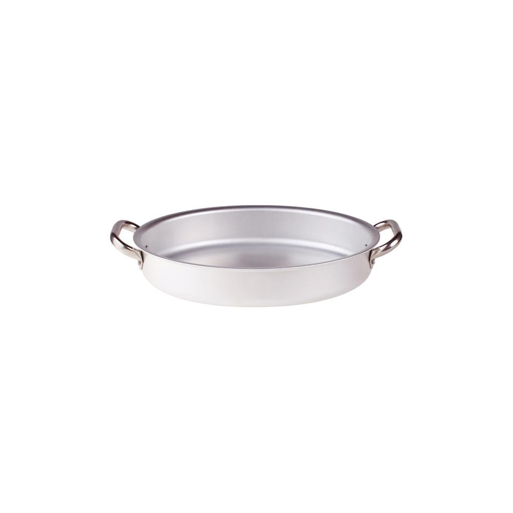 Agnelli Alluminio 3mm Professionale Sauteuse ovale poissonnière à 2 poignées inox