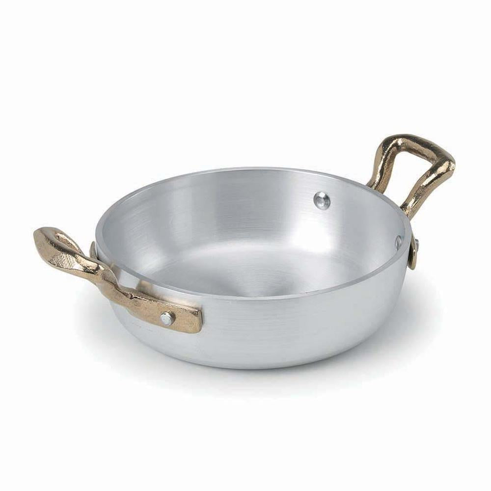 Agnelli 1932 Servizio In Tavola Casserole Individuelle en Aluminium avec Anses en Laiton
