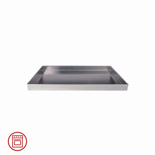 60x40 cm - Agnelli Pasticceria & Pizza Hohes rechteckiges Backblech mit geraden Kanten aus Aluminiumlegierung