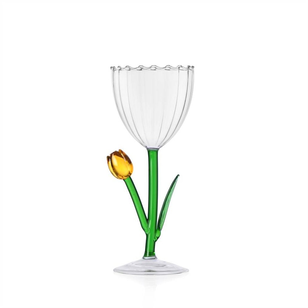 28 cl - Ichendorf Botanica Tulipano Copa multiusos efecto óptico de vidrio borosilicato