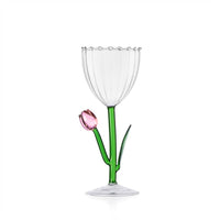 28 cl - Ichendorf Botanica Tulipano Copa multiusos efecto óptico de vidrio borosilicato