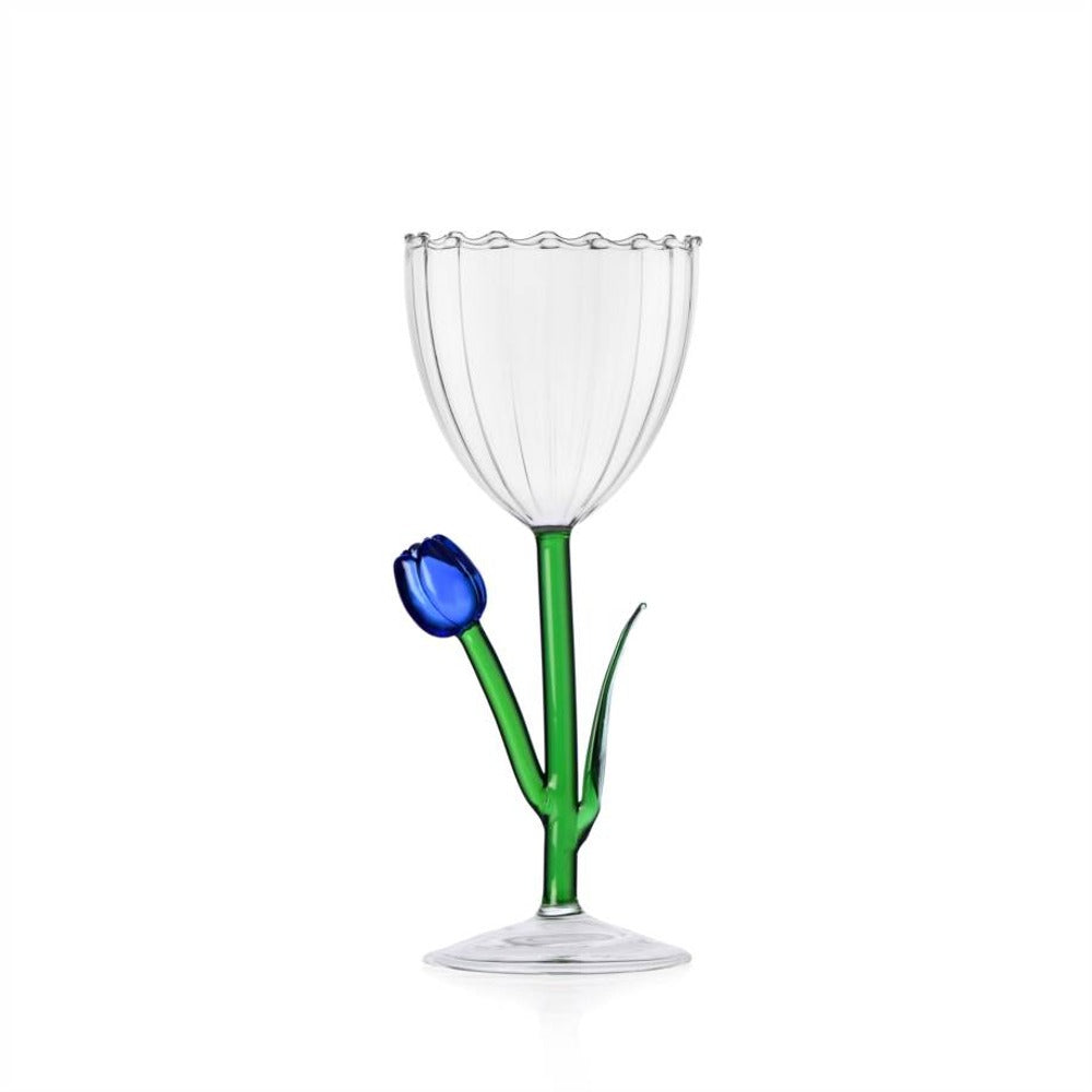 28 cl - Ichendorf Botanica Tulipano Copa multiusos efecto óptico de vidrio borosilicato