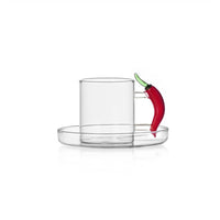 30 cl - Ichendorf Vegetables Coffee Cup With Saucer in Borosilicate Glass