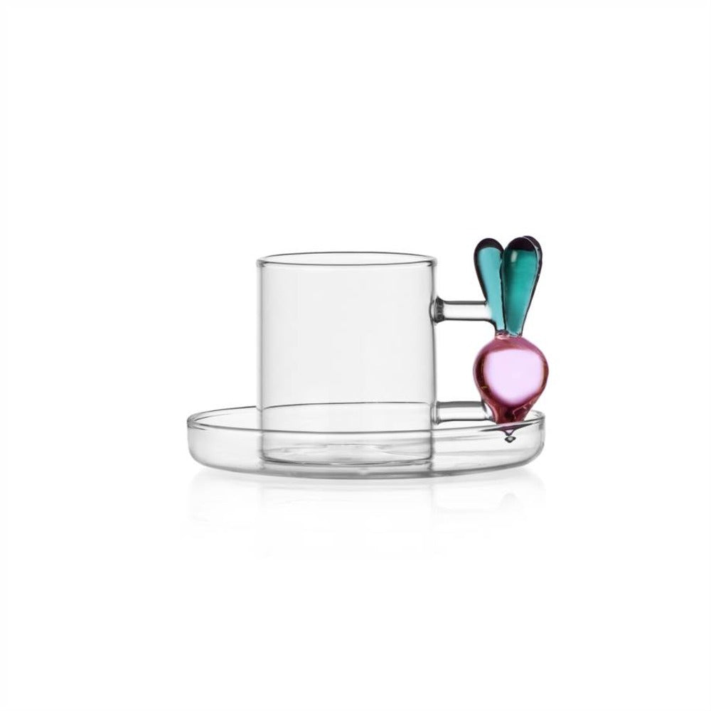 30 cl - Ichendorf Vegetables Coffee Cup With Saucer in Borosilicate Glass