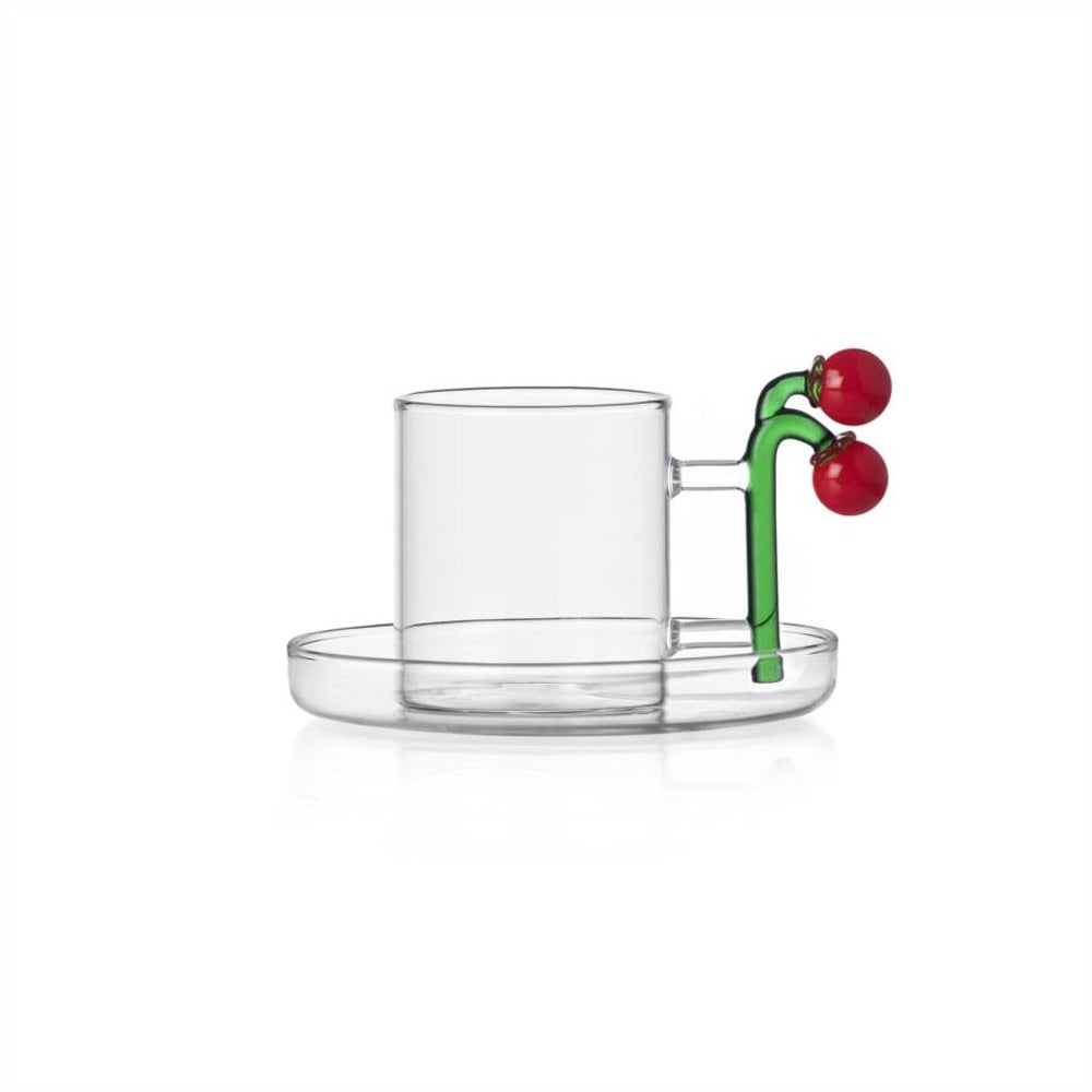30 cl - Ichendorf Vegetables Coffee Cup With Saucer in Borosilicate Glass