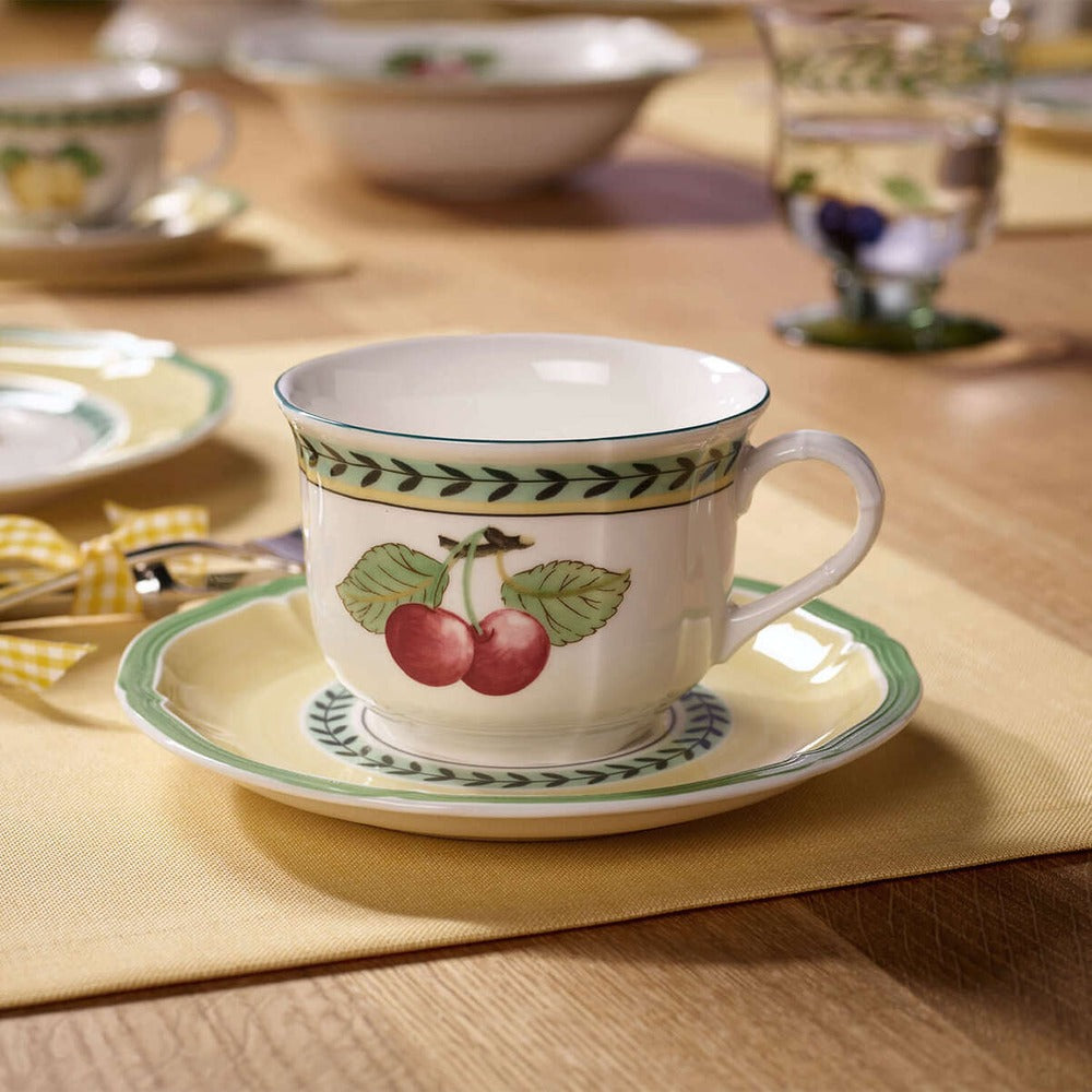 17 cm - Villeroy & Boch French Garden Fleurence Soucoupe tasse cappuccino en porcelaine premium - Set de 6 pz