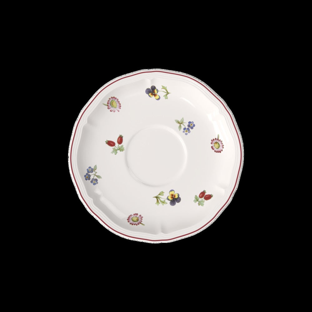 17 cm - Villeroy & Boch Petite Fleur Platillo Taza Cappuccino En Porcelana Premium - Set de 6 Pzas