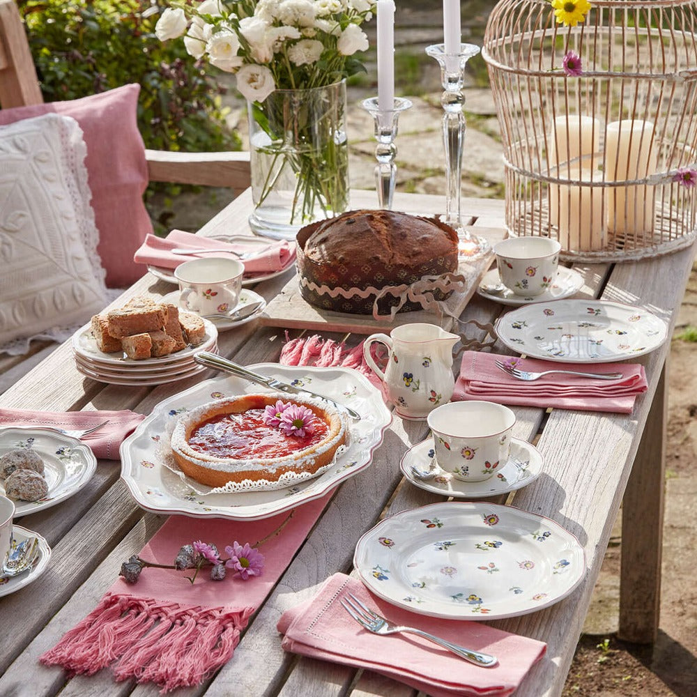 20.7 cm - Villeroy & Boch Petite Fleur Assiette Dessert En Porcelaine Premium - Set de 6 Pcs