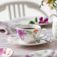 16.7 cm - Villeroy & Boch Mariefleur Basic Tee-Untertasse Aus Premium-Porzellan - Set mit 6 Stück