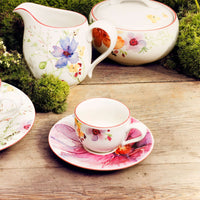 5 cl - Villeroy & Boch Mariefleur Basic Tasse à Espresso en Porcelaine Premium - Lot de 6 Pcs