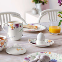 15,3x11,3 cm - Villeroy & Boch Mariefleur Basic Eierbecher aus Premium-Porzellan Set 4 Stk