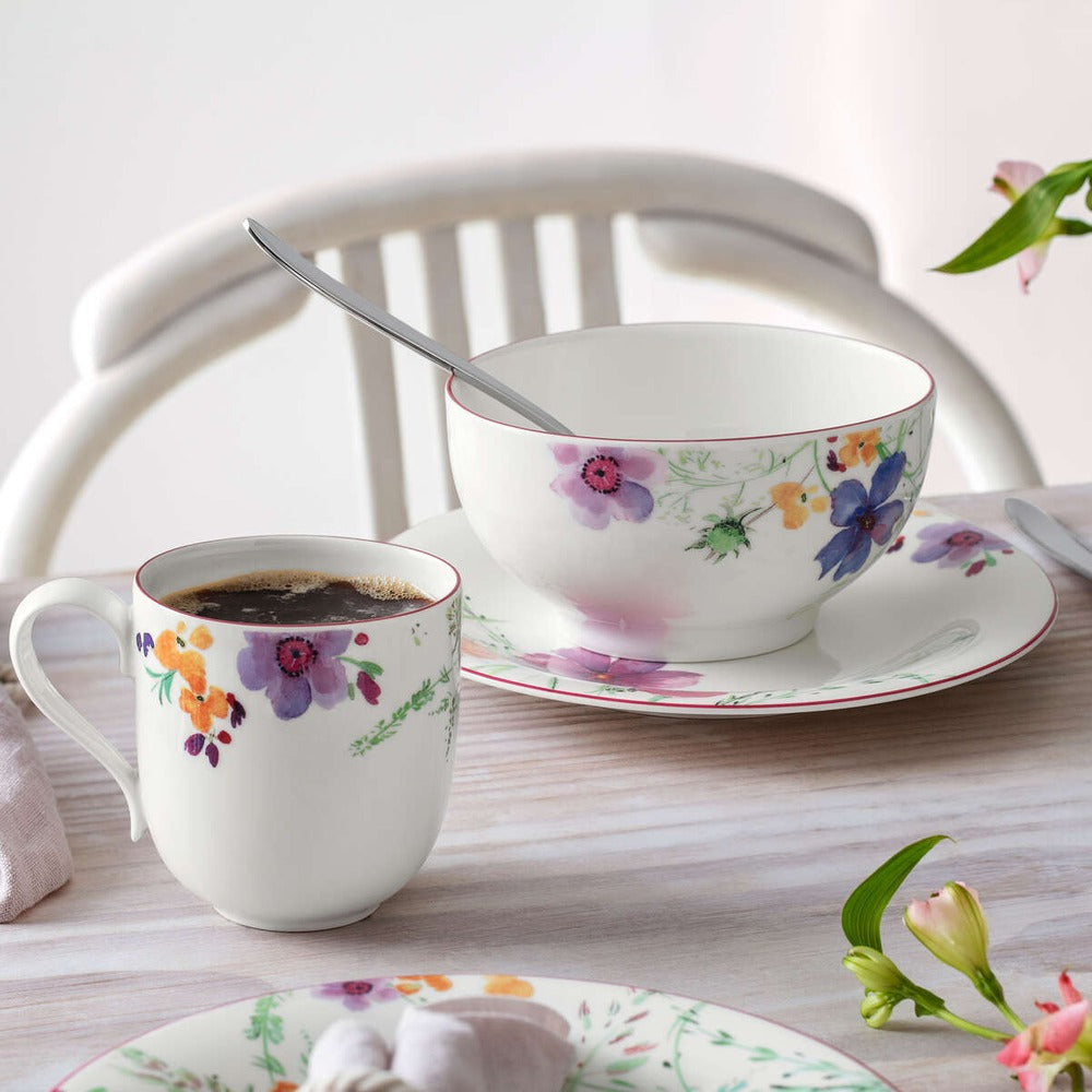 21.5 cm - Villeroy & Boch Mariefleur Basic Plato De Postre De Porcelana Premium - Set 6 Pz