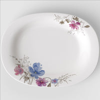 34x26 cm Villeroy & Boch Mariefleur Gris Basic Bandeja de Servicio en Porcelana Premium