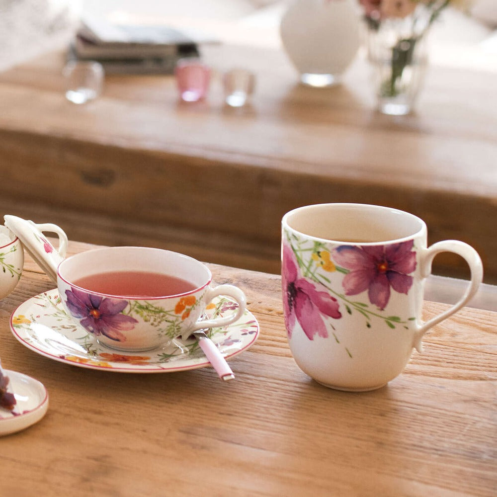 43 cl - Villeroy & Boch Mariefleur Tea Tazza Mug In Porcellana Premium - Set 6 Pz