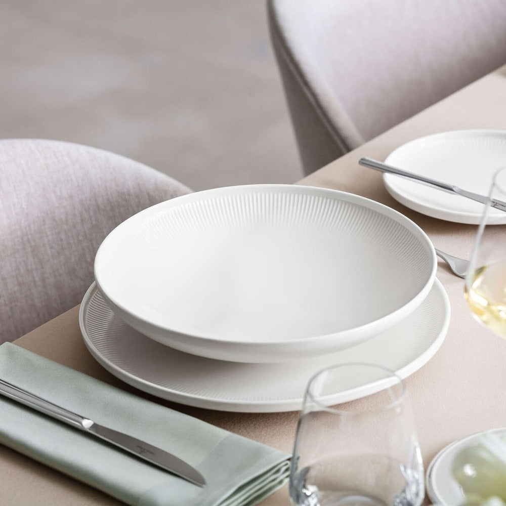 25 cm - Villeroy & Boch Afina Assiette creuse sans rebord en porcelaine
