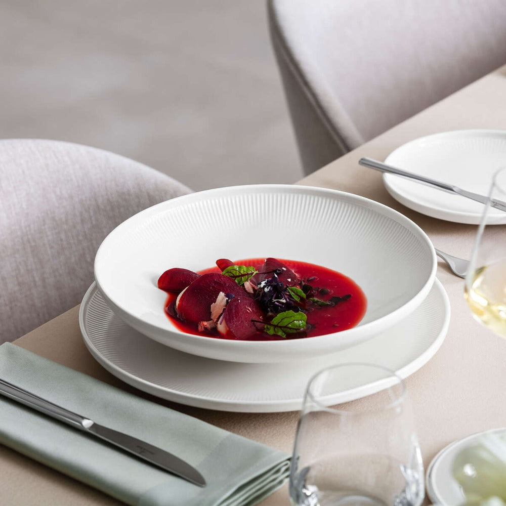 25 cm - Villeroy & Boch Afina Assiette creuse sans rebord en porcelaine