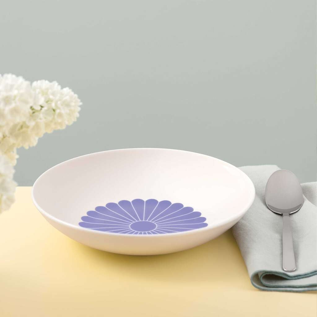 24 cm - Villeroy & Boch Fleur Piatto Fondo In Porcellana Premium Set 6 Pz