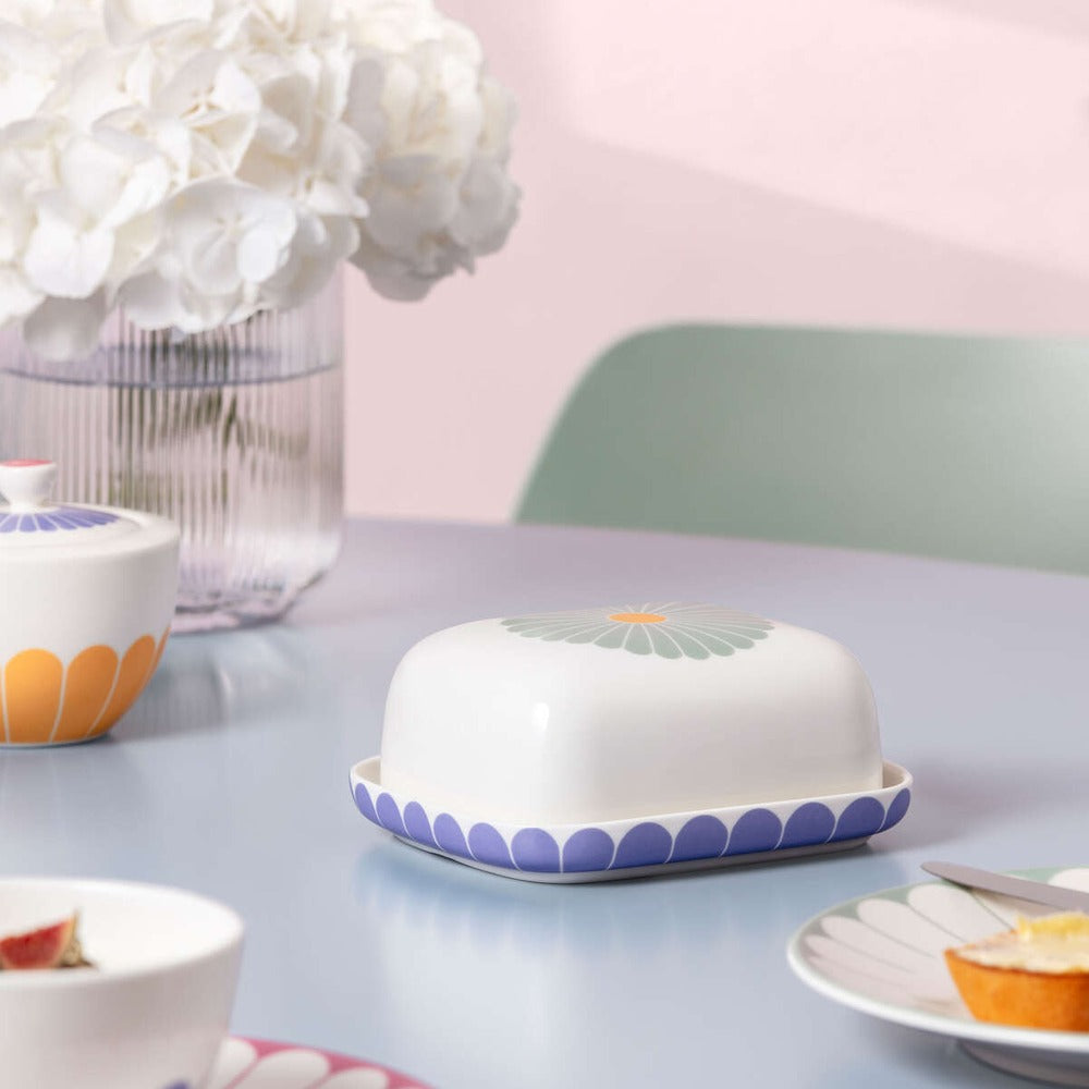 14.8 x 12.3 cm - Villeroy & Boch Fleur Butter Dish In Premium Porcelain
