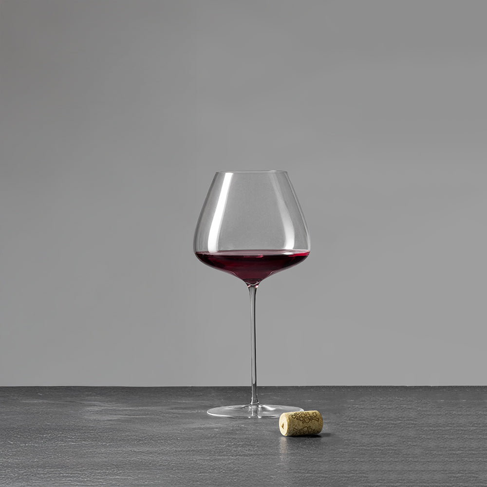 87 cl - Bormioli Luigi Sapientia Burgundy Rotweinglas Mundgeblasenes Glas Set mit 2 Stück