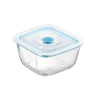 14x14 cm - Bormioli Rocco Frigoverre Smart square glass food container with freshness valve