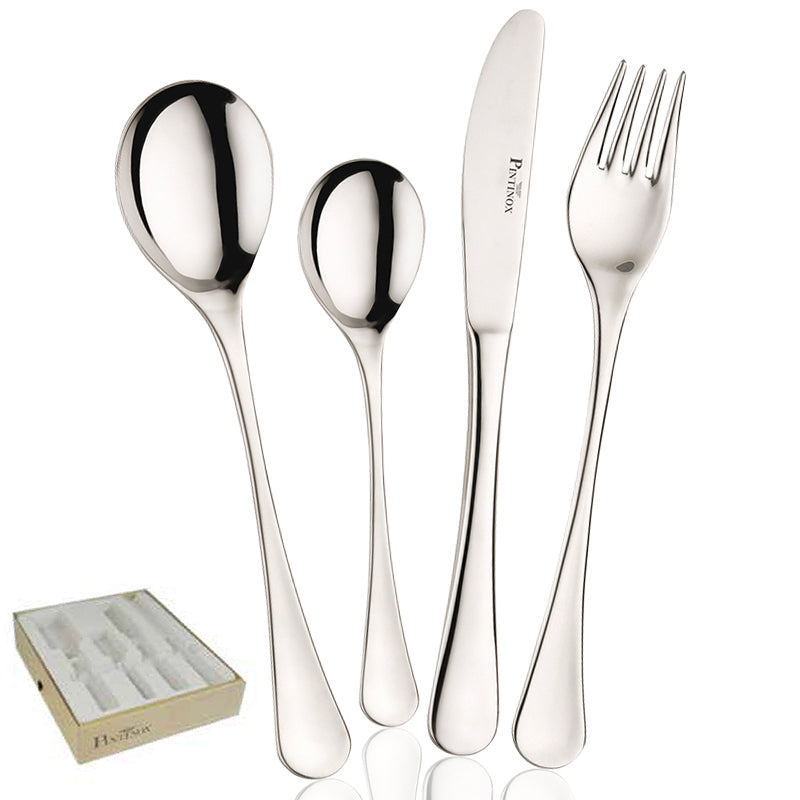 Pintinox Solaris Service De Couverts En Acier Inoxydable Set 24 Pz